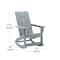 Flash Furniture 2 Modern Gray Adirondack Rockers & Side Table JJ-C14709-2-T14001-GY-GG - alternate 9